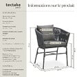 TECTAKE - Ensemble de chaises VALEIRAS effet corde tressée gris foncé/gris foncé - vignette