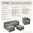 TECTAKE - Salon en rotin Lignano avec fauteuil gris - vignette