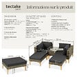 TECTAKE - Salon en rotin avec structure en aluminium Bellaria marron naturel - vignette