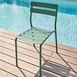 OVIALA - Chaise de terrasse en aluminium vert foncé - Almada - vignette