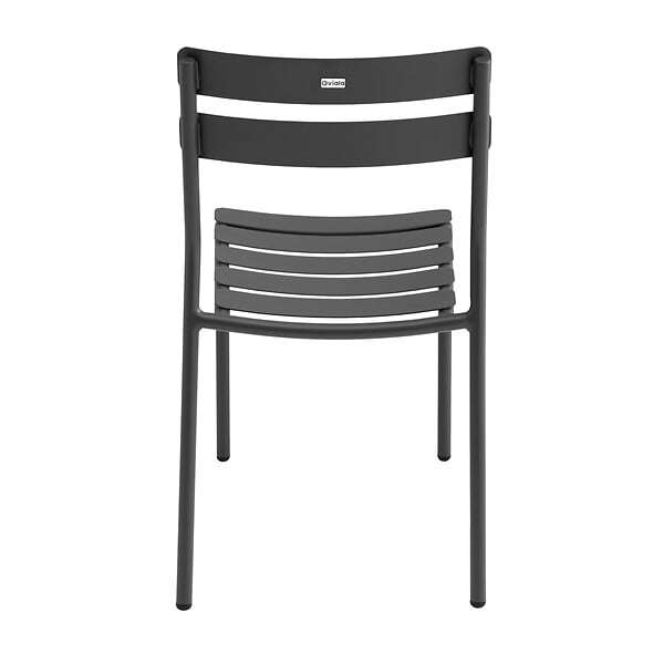 OVIALA - Chaise de terrasse en aluminium noire - Almada - large
