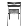 OVIALA - Chaise de terrasse en aluminium noire - Almada - vignette