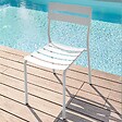 OVIALA - Chaise de terrasse en aluminium blanche - Almada - vignette