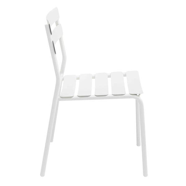 OVIALA - Chaise de terrasse en aluminium blanche - Almada - large