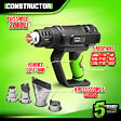 CONSTRUCTOR - Décapeur thermique 2000W livré en coffret avec 4 accessoires - vignette