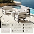 TECTAKE - Salon de jardin COMOSA pour 5 personnes marron/beige - vignette