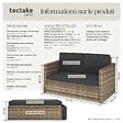 TECTAKE - Canapé de jardin lounge modulable en résine nature avec coussins hydrofuges amovibles - vignette