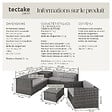 TECTAKE - Canapé de jardin Pisa 5 places avec coffre de rangement, variante 2 gris - vignette