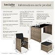 TECTAKE - Salon de jardin en résine tressée PALERME 4 places marron naturel - vignette