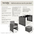 TECTAKE - Salon de jardin résistant UV 4 places en acier poly rotin gris ensemble mobilier extérieur - vignette