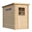TIMBELA - Abri de jardin en bois - H198 x l239 x L144 cm / 2.63 m2 AVEC SOL TRAITÉ - M306+M306G - vignette