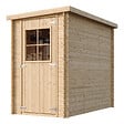 TIMBELA - Abri de jardin en bois - H198 x l239 x L144 cm / 2.63 m2 AVEC SOL TRAITÉ - M306+M306G - vignette