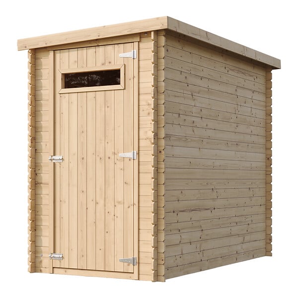 TIMBELA - Abri de jardin en bois - H198 x l239 x L144 cm / 2.63 m2 AVEC SOL TRAITÉ - M306A+M306G - large