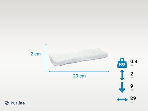 PURLINE - Fibre céramique 29x9cm pour cheminées à l'éthanol - large