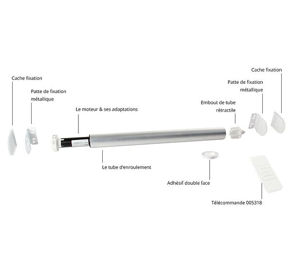 AVOSDIM - Pack motorisation store enrouleur ø32 180cm - large