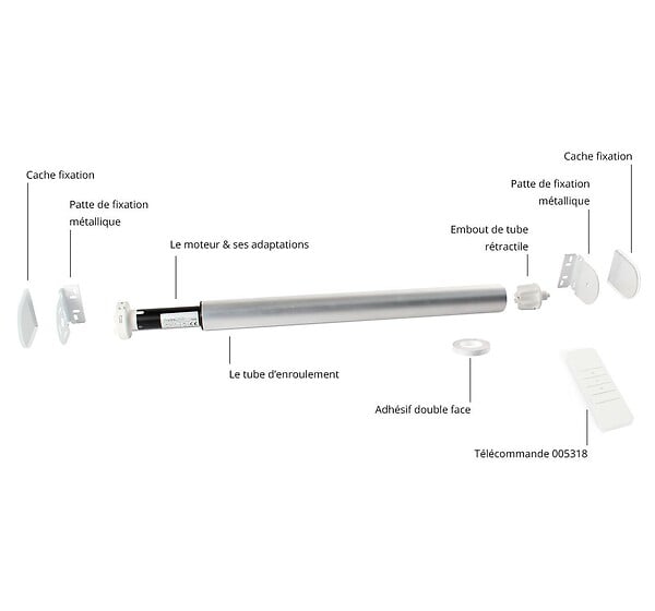 AVOSDIM - Pack motorisation store enrouleur ø40 80cm - large