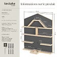 TECTAKE - Étagère murale Mylittle Story pour jusqu'à 50 Tonies gris anthracite - vignette