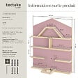 TECTAKE - Étagère murale Mylittle Story pour jusqu'à 50 Tonies rose - vignette