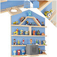 TECTAKE - Étagère murale Mylittle Story pour jusqu'à 50 Tonies bleu - vignette
