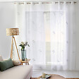 C MA DECO - Voilage COSMOS à œillets - Blanc - L.140xH.240cm - vignette