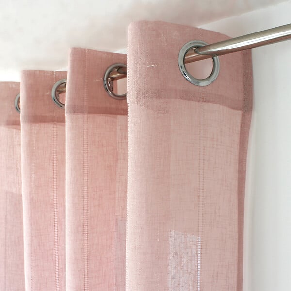 C MA DECO - Voilage jour échelle ELENA - Beige Rose - L.140xH.240cm - large