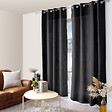 C MA DECO - Rideau en microfibre - Œillets - Noir - 140x240cm - vignette