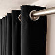 C MA DECO - Rideau en microfibre - Œillets - Noir - 140x240cm - vignette