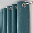 C MA DECO - Rideau en velours chenillé - Œillets - Bleu canard - 140x240cm - vignette