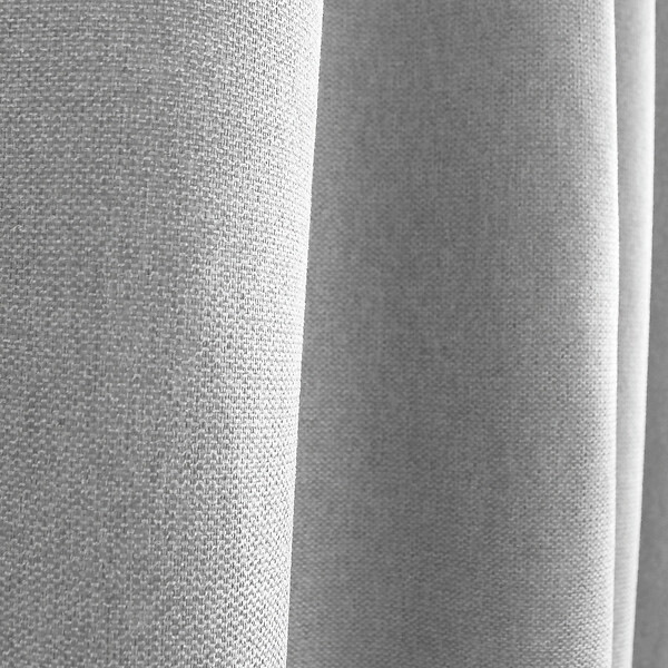 C MA DECO - Rideau en velours chenillé - Œillets - Gris clair - 140x240cm - large
