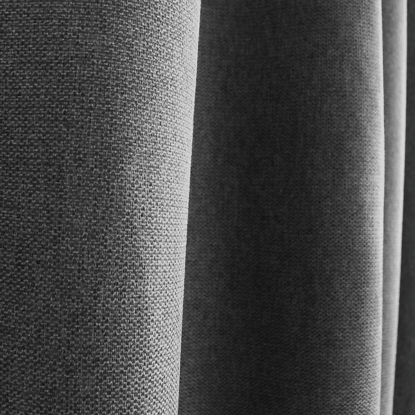 C MA DECO - Rideau chenillé velours - Gris foncé - L.140xH.240cm - large