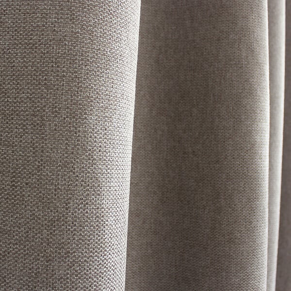 C MA DECO - Rideau en velours chenillé - Œillets - Taupe - 140x240cm - large