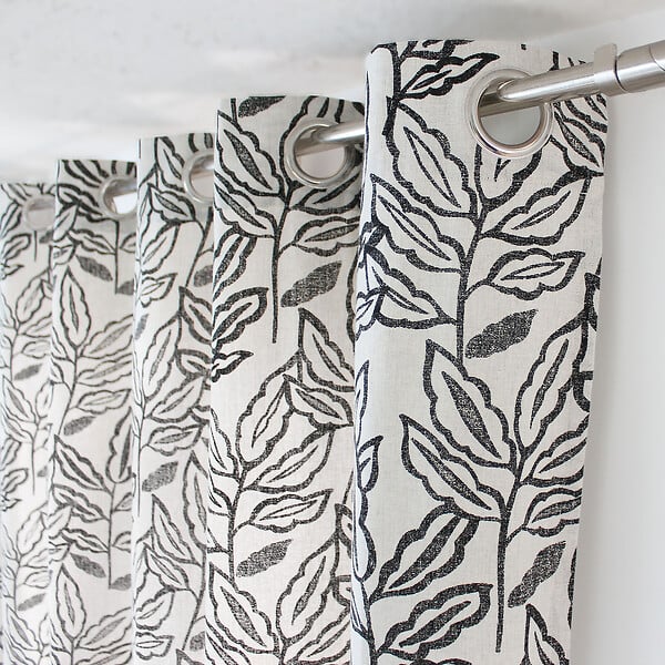 C MA DECO - Rideau à œillets LODGE en coton recyclé - Blanc - L.140xH.240cm - large