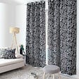 C MA DECO - Rideau en coton recyclé Lodge - Œillets - Noir - 140x240cm - vignette