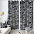 C MA DECO - Rideau en coton recyclé Lodge - Œillets - Noir - 140x240cm - vignette