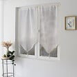 C MA DECO - Paire de vitrages LOUNA - Tissé lin et polyester - vignette