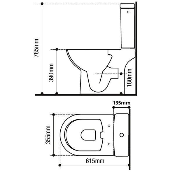 PLANETE BAIN - Pack wc à poser sans bride sortie horizontale - FRIENDLY - large