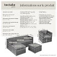 TECTAKE - Salon en rotin Lignano avec 2 fauteuils gris - vignette
