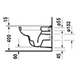 DURAVIT - Pack WC suspendu D-code avec abattant + bati support + Plaque de commande chromée - vignette
