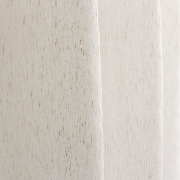 C MA DECO - Paire de vitrages LOUNA - Lin et polyester - Passe-tringle - large