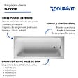 DURAVIT - Baignoire acrylique D-Code Duravit - Rectangulaire - 1700 x 750mm - Sur pieds - A encastrer - Blanc - vignette