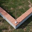 MON MARCHE DECO - Platine pour poteau de clôture PVC SLIM 100 cm - vignette