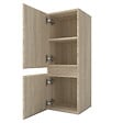 AICA SANITAIRE - Ensemble de meuble de salle de bain chêne clair 59cm+Vasque+Miroir+Colonne meuble salle de bain-Armoire de rangement-Meubles-lavabos - vignette