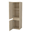 AICA SANITAIRE - Ensemble de meuble de salle de bain chêne clair 99cm+Vasque+Miroir+Colonne meuble salle de bain-Armoire de rangement-Meubles-lavabos - vignette