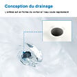AICA SANITAIRE - Meuble salle de bain 2 tiroirs avec lavabo et miroir encadré–Chêne l.50 x W.38.5 x H.52 cm - vignette