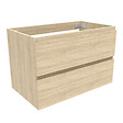 AICA SANITAIRE - AICA Meuble de salle de bain chêne 80cm, suspendu avec 2 tiroirs - vignette