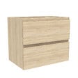 AICA SANITAIRE - AICA Meuble de salle de bain chêne 60cm, suspendu avec 2 tiroirs - vignette