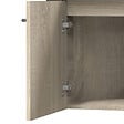 AICA SANITAIRE - AICA Meuble de salle de bain 40cm avec tiroir, meuble d'angle suspendu Chêne - vignette