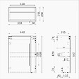 AICA SANITAIRE - AICA Meuble de salle de bain 44cm avec 2 compartiments, suspendu, Chêne - vignette