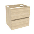 AICA SANITAIRE - AICA Meuble de salle de bain chêne 50cm, suspendu avec 2 tiroirs - vignette