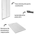 JACOB DELAFON - Receveur douche Ipso 100 x 80 + paroi coulissante niche + bonde - vignette